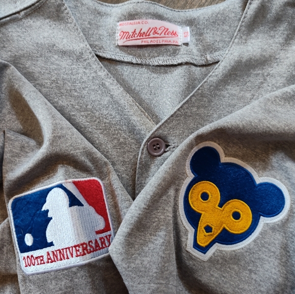 Chicago Cubs Ernie Banks Mitchell and Ness Cooperstown Collection Jersey size 52 - Picture 3 of 4